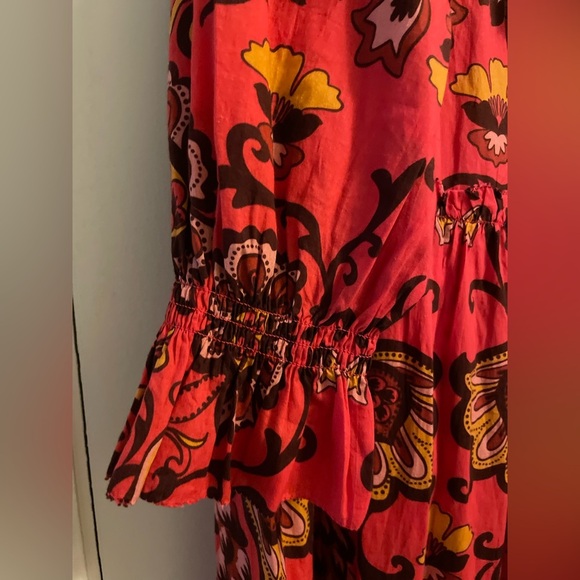 Cara Cara Grazia Maxi Dress In Peacock Watermelon Size M/L - Picture 6 of 15